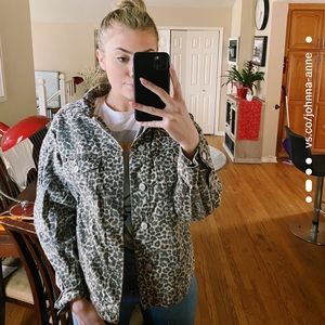 Urban Outfitters cheetah print jean jacket!